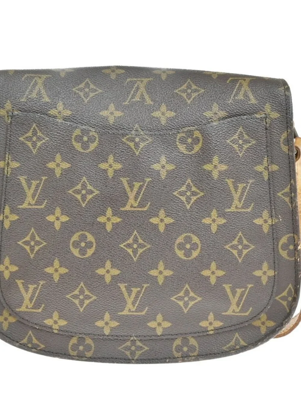 LOUIS VUITTON Saint Cloud GM Shoulder Bag Monogram Leather Brown M51242 32YH880